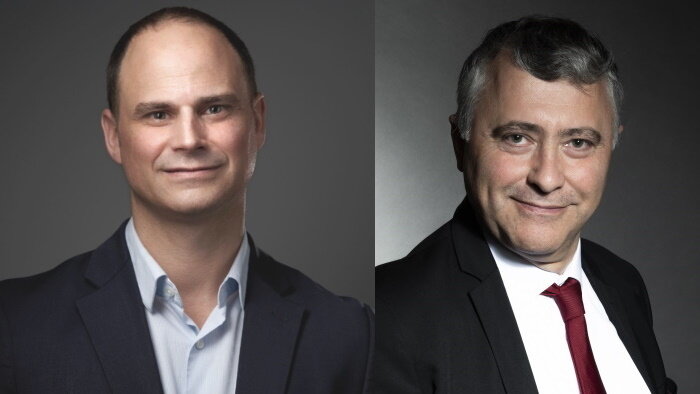 De gauche à droite : Jérôme Durand (DG de Républik IT) et Bertrand Lemaire (rédacteur-en-chef). - © D.R.