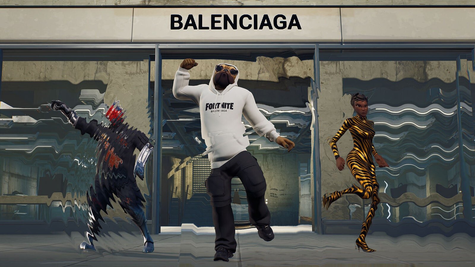 Balanciaga a créé une collection de NFT pour que les joueurs de Fortnite puissent adopter la marque sur leur avatar. - © Balenciaga