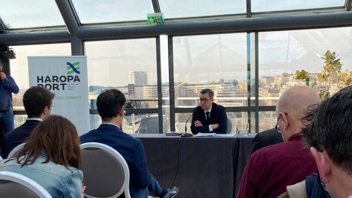 Stéphane Raison, directeur général d’Haropa Port, est revenu sur l’année 2023 de l’établissement - © D.R.