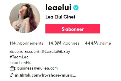 Léa Elui est la première influenceuse française sur Tiktok - © D.R.