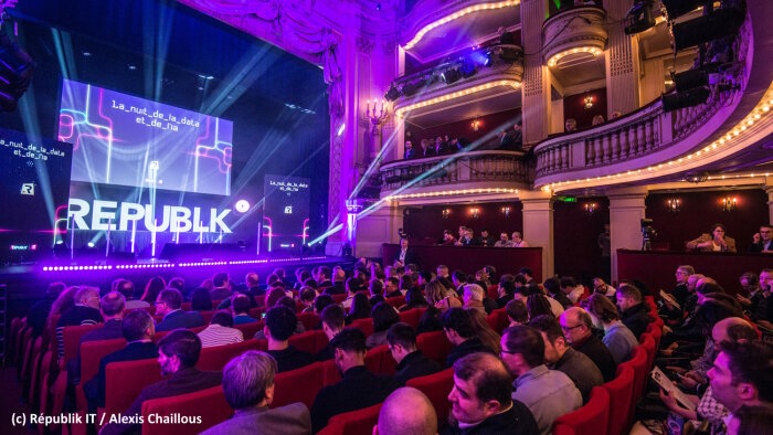 La deuxième Nuit de la Data et de l’IA a eu lieu au Théâtre de la Madeleine le 5 février 2024. - © Républik IT / Alexis Chaillous