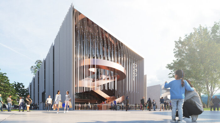 Le Pavillon France sera implanté face à l’entrée principale, un emplacement stratégique - © Cofrex