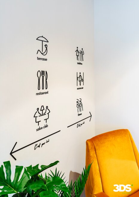 Signalétique d'orientation chez Cazam - © 3DS Groupe
