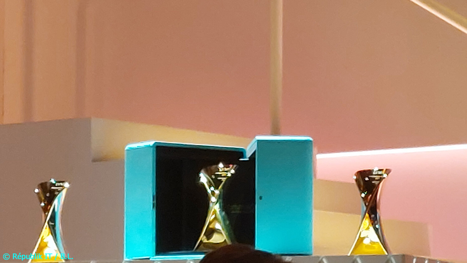 Cette année, les trophées remis ont été produits par la Maison Tiffany. - © Républik IT / B.L.