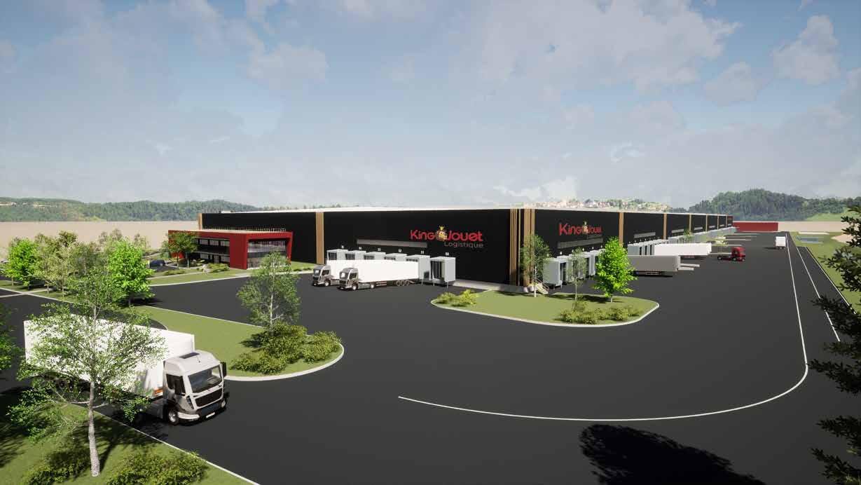 King Jouet a lancé les travaux d’extension de sa plate-forme de Rives-sur-Fure pour passer de 24 000 m2 à 42 000 m2. - © King Jouet