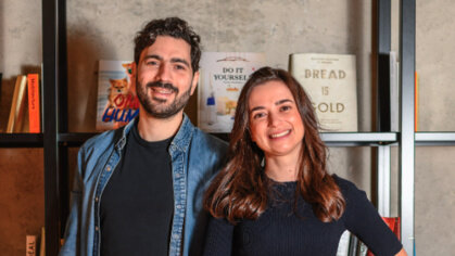 Joseph Assouline (CTO) et Pauline Glikman (CEO), fondateurs de Payflows - © Samuel Sotto