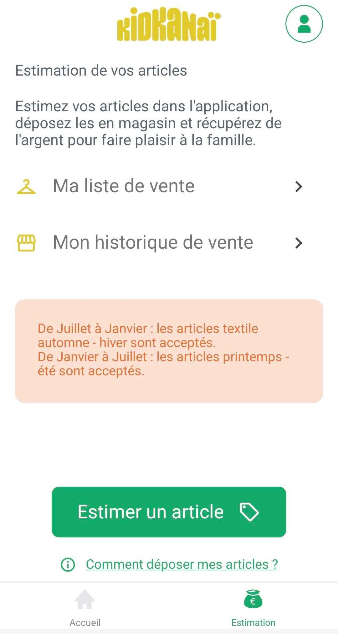 L’application permet de savoir combien un article sera revendu. - © D.R.