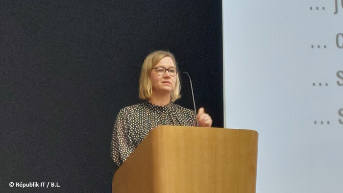 Christine Serrette dirige l’ITZ Bund, l’homologue allemand de la DINUM. - © Républik IT / B.L.