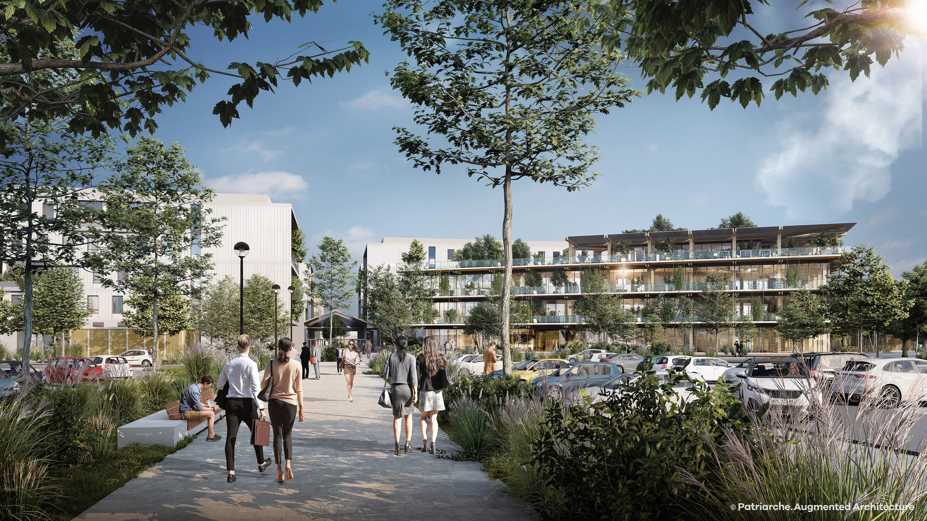Mail piéton du Green Campus de Stellantis - © Patriarche
