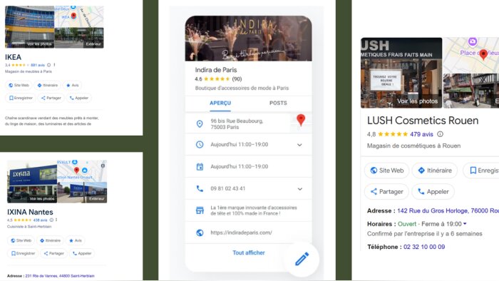 Les enseignes du retail obtiennent en moyenne une note de 4,1 sur 5 sur Google. - © D.R.