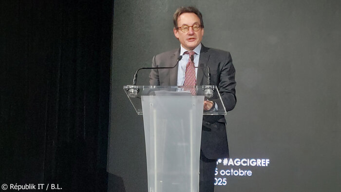 Emmanuel Sardet, président du Cigref, a ouvert et conclu l’AG publique de l’association. - © Républik IT / B.L.