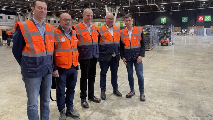 Gauthier Delannoy, Cyril Sabran (Paris 2024), Daniel Dendievel, Benoît Bocquet et Simon Tancré. - © D.R.