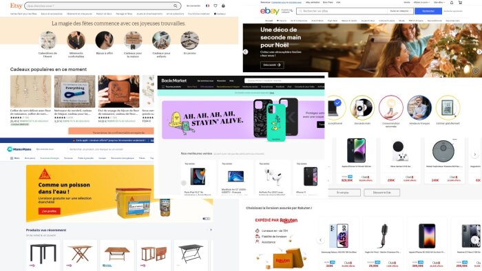Back Market, eBay, Etsy, ManoMano et Rakuten veulent défendre les intérêts des marketplaces. - © D.R.