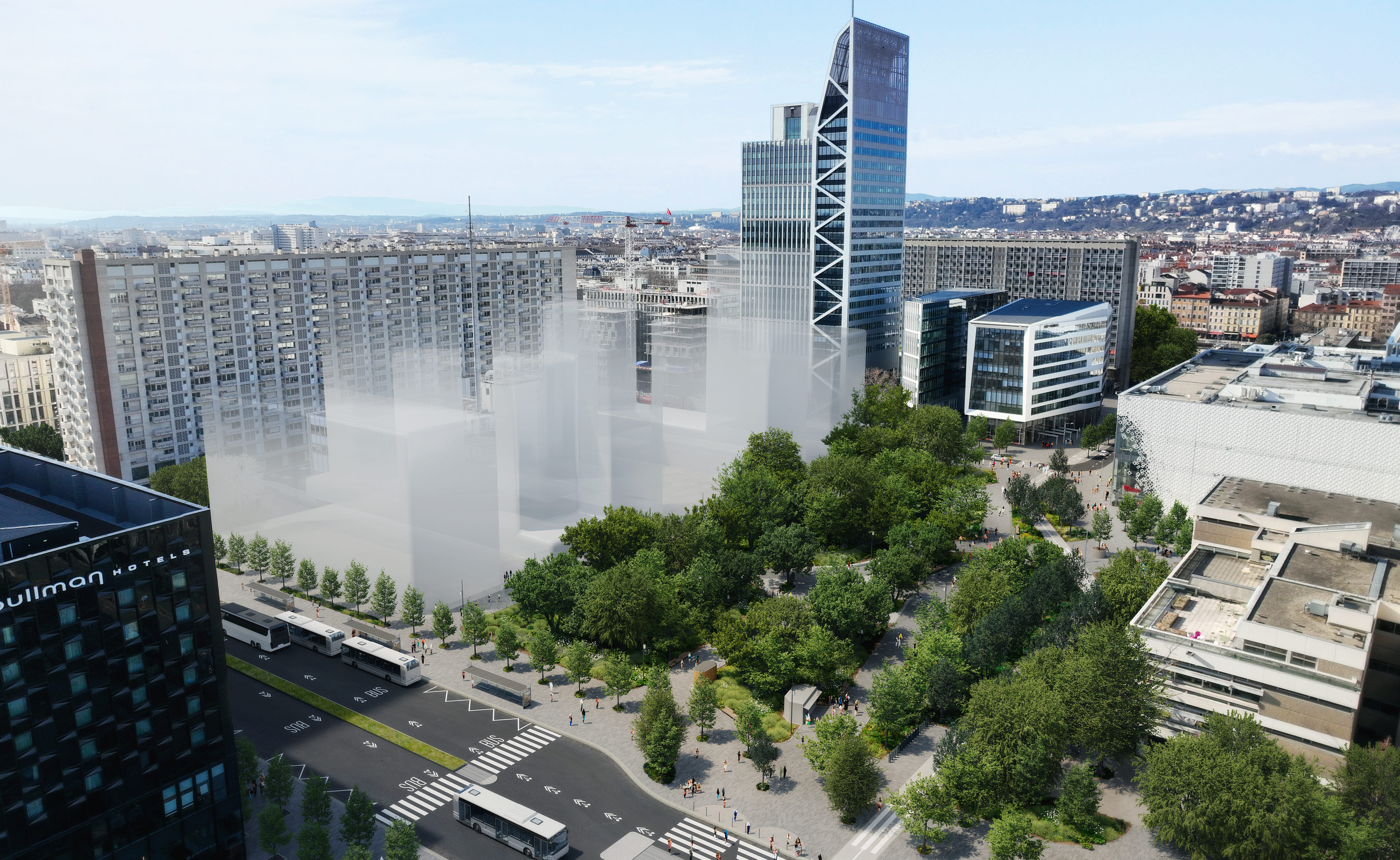 Bois de la Part-Dieu, vue depuis Vivier-Merle - © François Marcuz