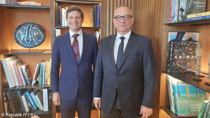 De gauche à droite : Gonzague de Pirey et Franck Le Moal (LVMH). - © Républik IT / B.L.