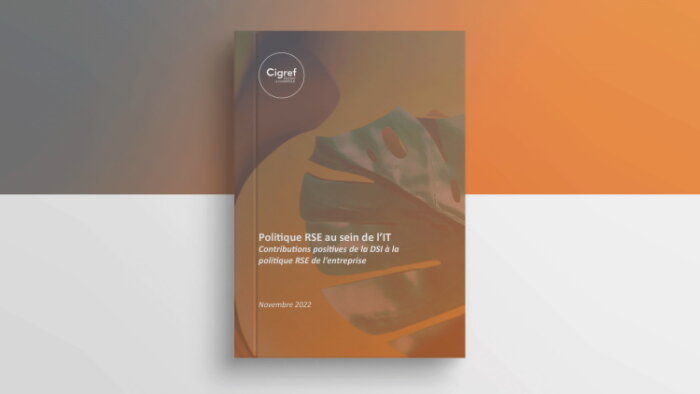 « Politique RSE au sein de l’IT » vient d’être publié par le Cigref - © Cigref