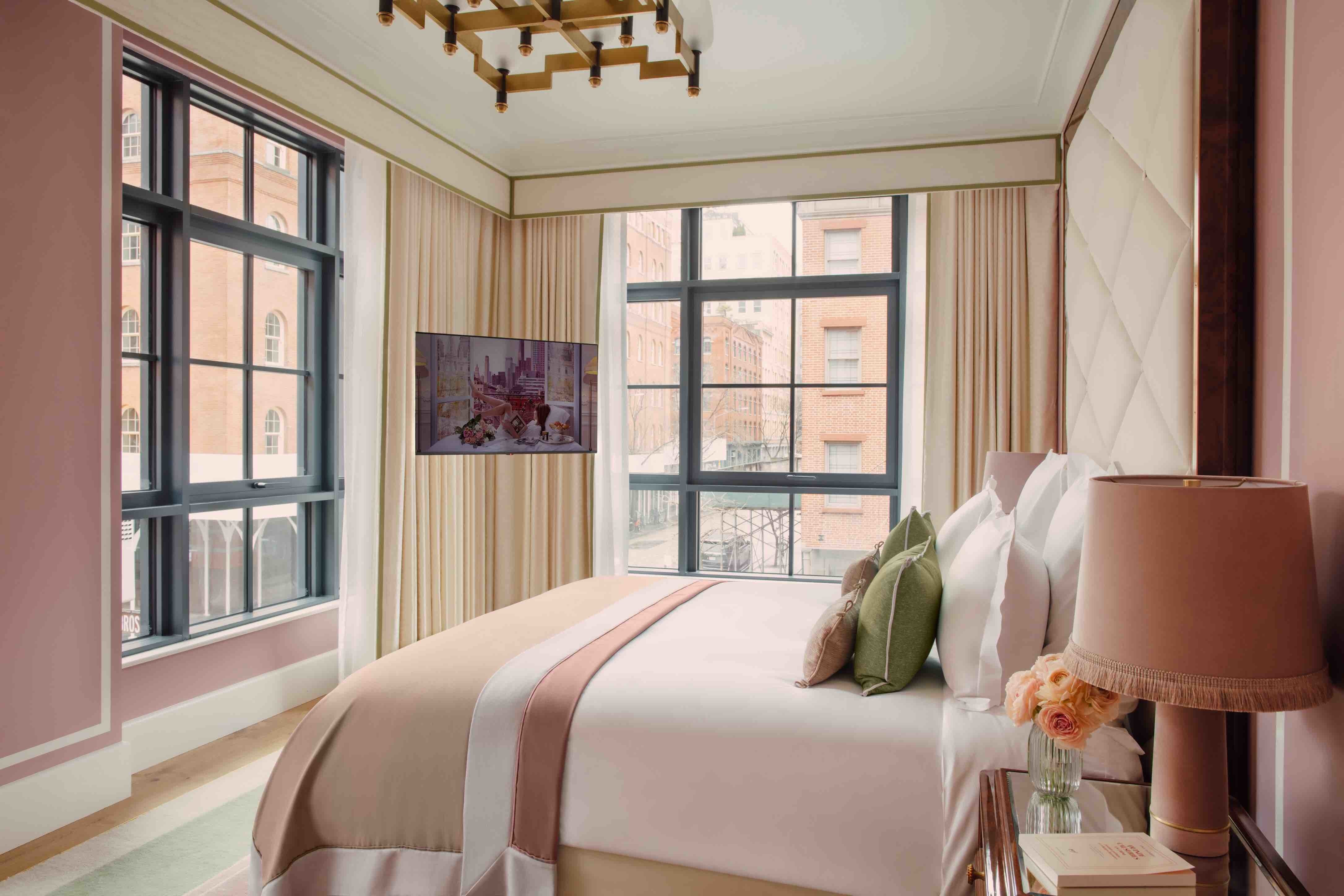 Chambre Hôtel Barrière Fouquet’s New York - © Matthieu Salvaing