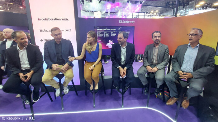 La conférence de presse de Scaleway avec le Genci, le CNRS et France Télévisions. - © Républik IT / B.L.
