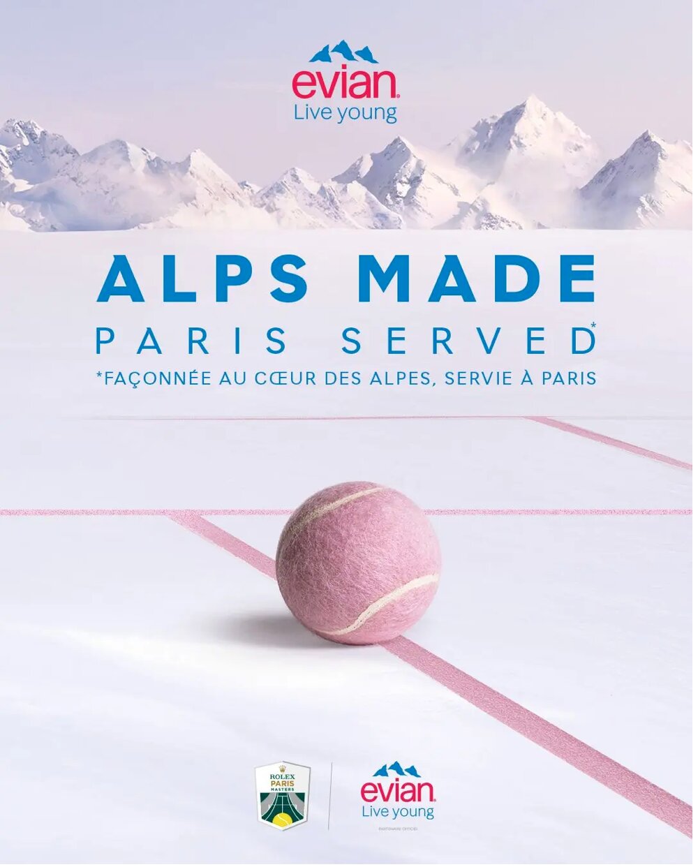 Evian devient partenaire officiel du tournoi dans le cadre d’un contrat pluriannuel - © D.R.