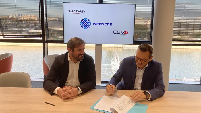 Enrique Martinez, directeur général de Fnac Darty et Mathieu Friedberg, PDG de Ceva Logistics. - © D.R.