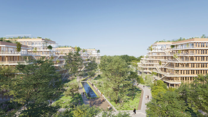 Arboretum, porté par WO2, sera le plus grand campus de bureaux construit en bois massif d’Europe. - © WO2 - Arboretum