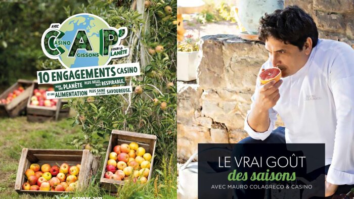 Casino travaille avec le chef Mauro Colagreco pour promouvoir la bonne saisonnalité des produits. - © Casino