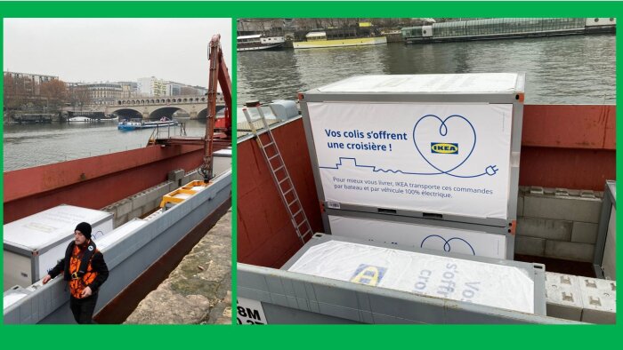 A termes, Ikea veut décharger 455 produits par jour au port de Bercy. - © D.R.