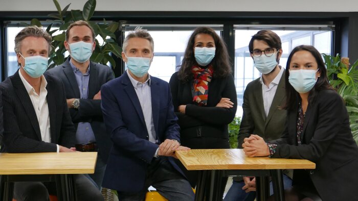 (gauche à droite) T.Morlot, N.Dubois, F.Poncet, S.Maslaga, Y.Gille et S.Bourdin. - © Emova Group