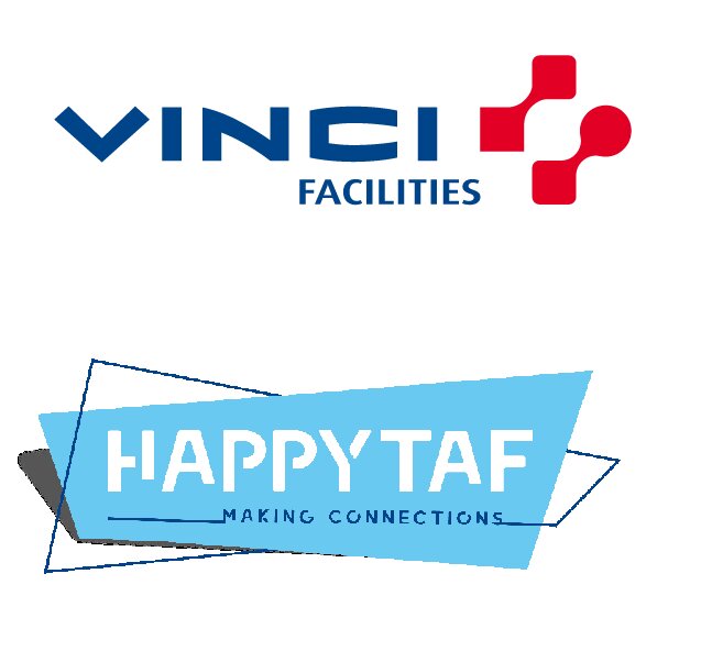 Logos Vinci Facilities & Happy Taf - © D.R.