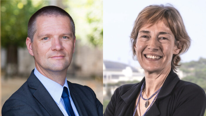 De gauche à droite : Guillaume Poupard et Anne Bouverot, co-présidents du CIAN. - © D.R.