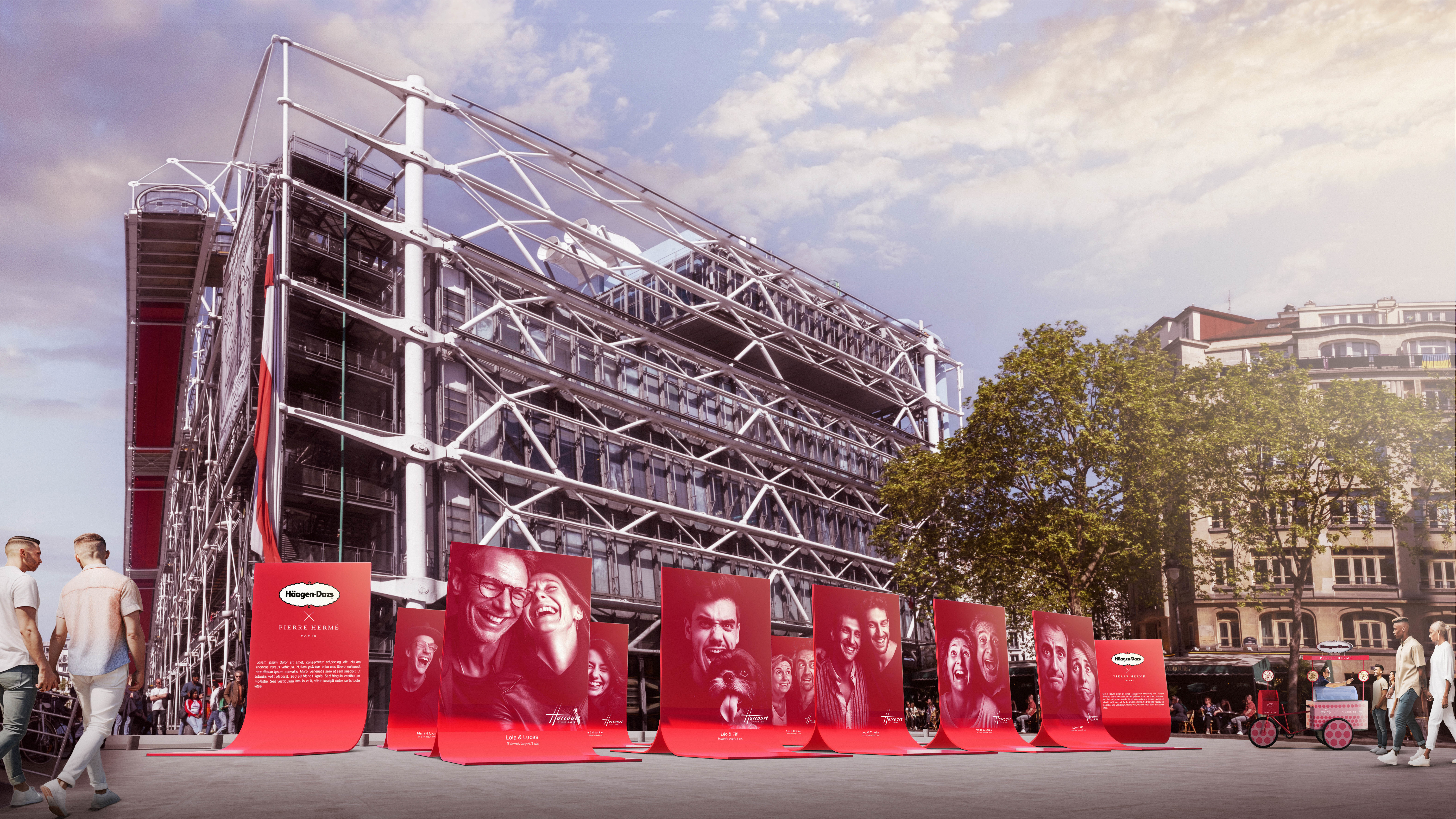 Häagen-Dazs organisera une exposition sur l’amour, Place Stravinsky à Paris - © Häagen-Dazs