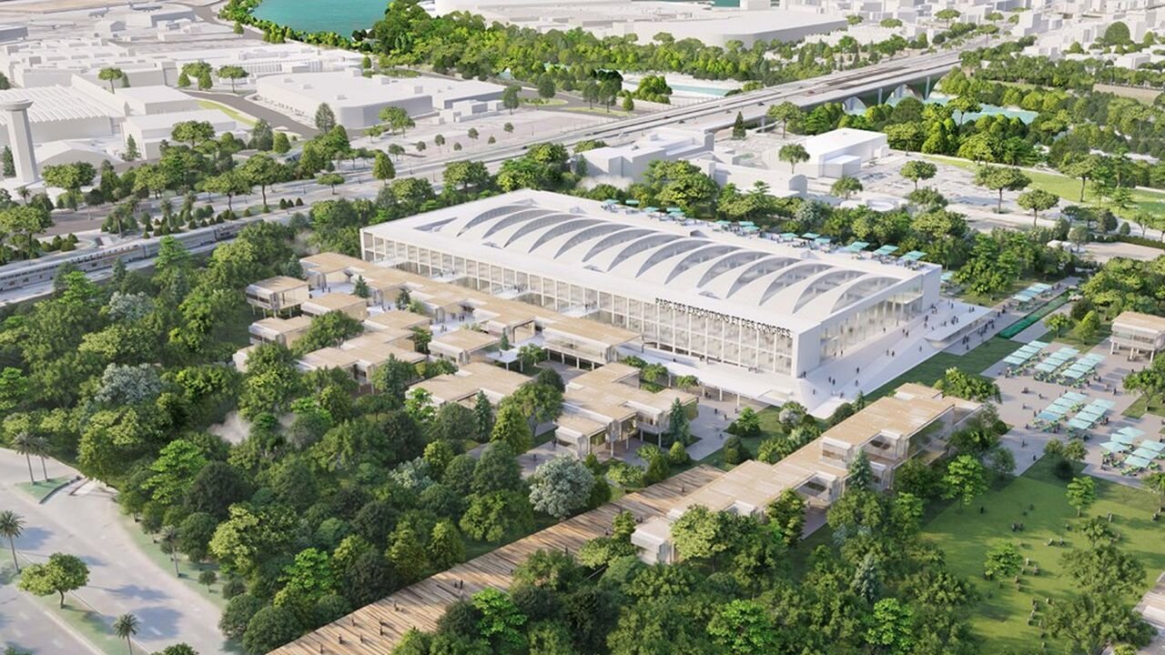 Projet du futur palais des expositions et des congrès sur l’emplacement du MIN fleurs - © Métropole Nice Côte d’Azur