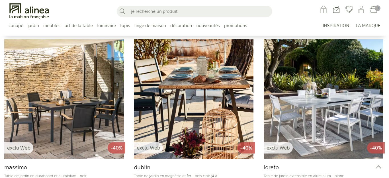 Alinea veut muscler ses fiches produits avec plus de photos et vidéos pour développer l’aspect inspirationnel aussi sur son site e-commerce. - © Alinea
