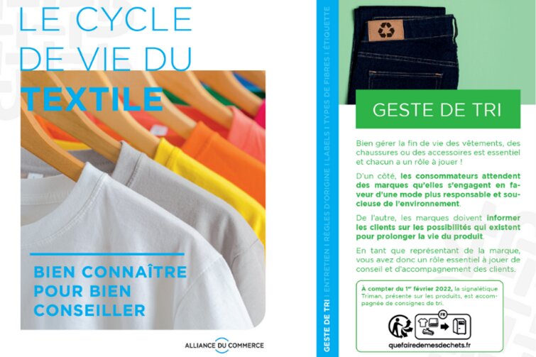 Les outils servent à approfondir les connaissances des équipes magasin sur le cycle de vie du textile. - © Alliance du Commerce