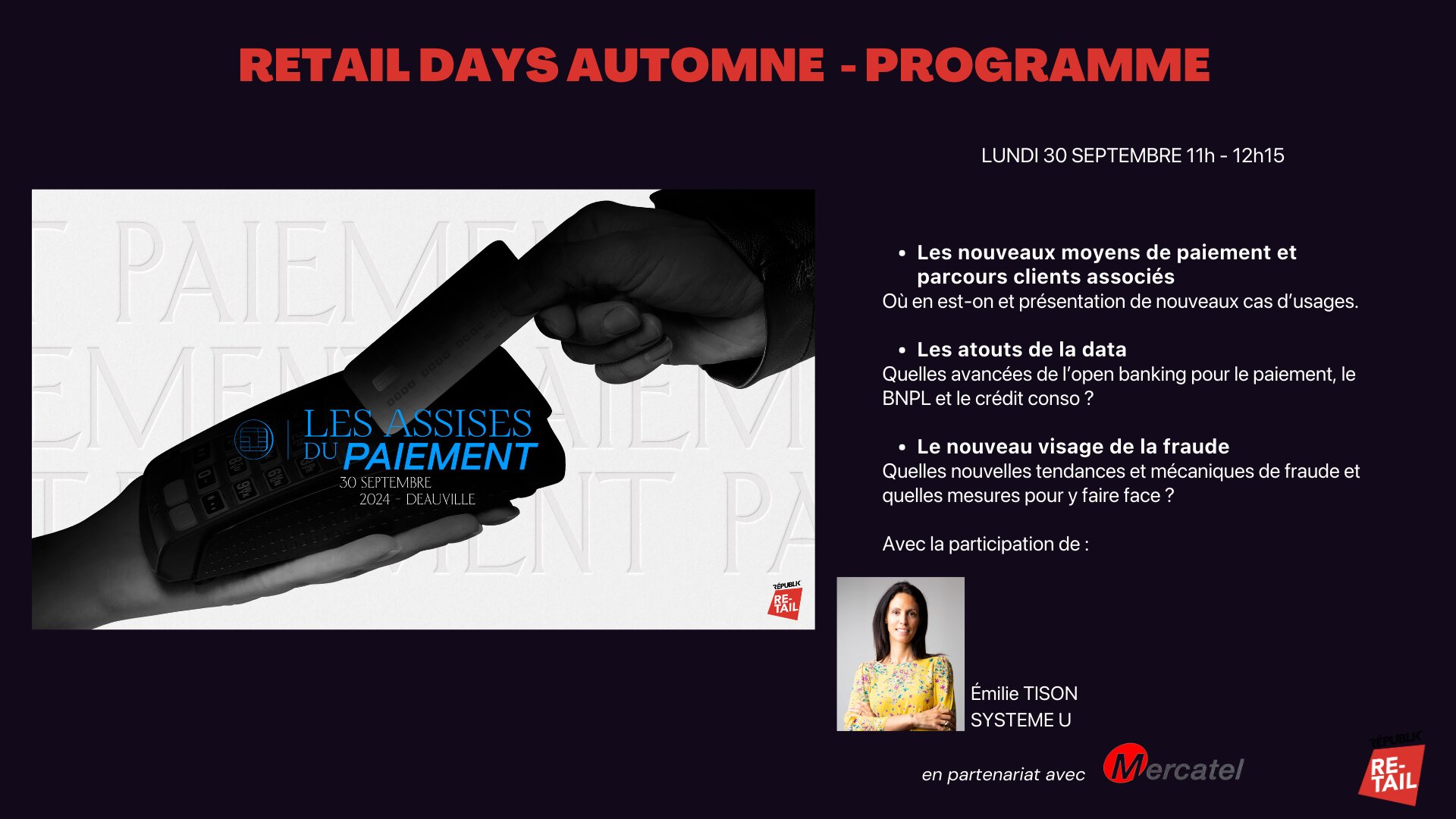 Programme des Assises du paiement. - © D.R.