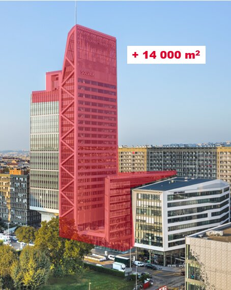 L’exemple de la réhabilitation de Silex², qui a permi de créer 14 000 m² de SDP supplémentaires. - © D.R.