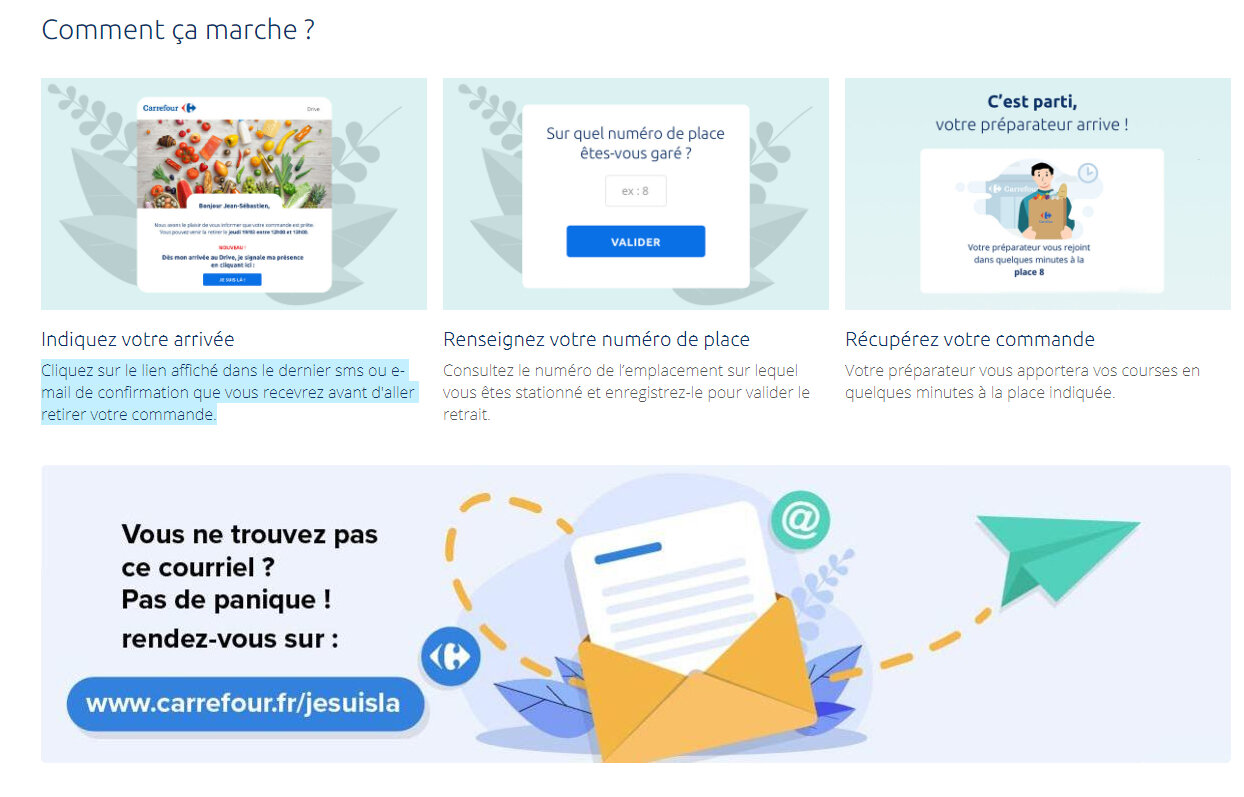 Le client signale sa présence et indique sa place de livraison pour déclencher la commande. - © D.R.