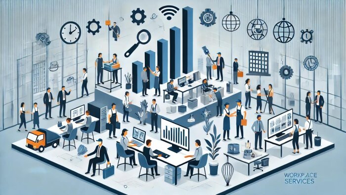 Les services aux environnements de travail emploient 2,6 millions de personnes en France - © Générée par IA