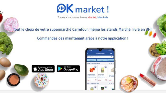 OK Market !, un service de personal shopping accessible, à l’image du phénomène Instacart. - © D.R.