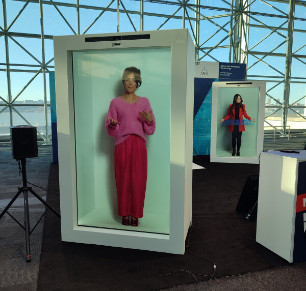 Arht Media crée des hologrammes interactifs. - © Républik Retail