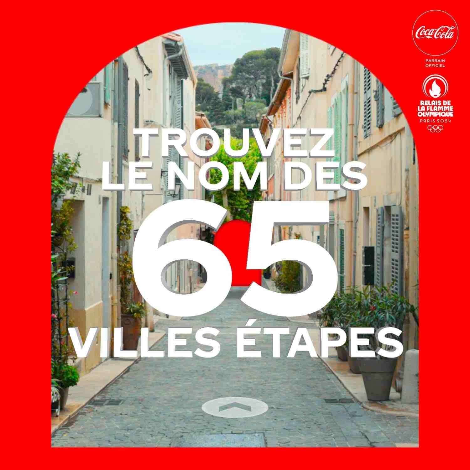 Coca-Cola propose un jeu avec GeoGuessr pour découvrir les villes-étapes du relais de la flamme - © Coca-Cola / GeoGuessr