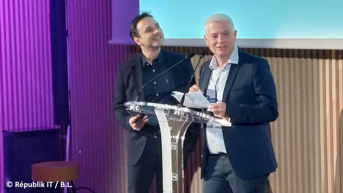 De gauche à droite : Yohann Garcia et Emmanuel Ruez, co-présidents de l’AUFO. - © Républik IT / B.L.